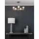 59022-003 Chrome 5 Light Ceiling Lamp with Faceted Glass Shades 59022-003 Chrome 5 Light Ceiling Lamp with Faceted Glass Shades