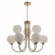 59024-003 Natural Brass 9 Light Centre Fitting with Opal Glasses