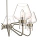 59037-003 Chrome 5 Light Semi-Flush with Clear Glasses 59037-003 Chrome 5 Light Semi-Flush with Clear Glasses