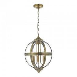 59121-003 Antique Brass 3 Light Lantern Pendant