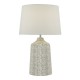 59123-003 Ivory Shade & Grey Ceramic Table Lamp