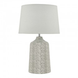 59123-003 Grey Ceramic Table Lamp with Ivory Shade