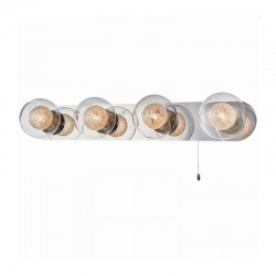 108964-005 Chrome 4 Light Wall Lamp with Double Glass  108964-005 Chrome 4 Light Wall Lamp with Double Glass