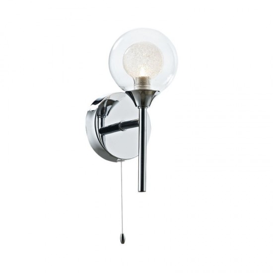 108965-005 Chrome Wall Lamp with Double Glass