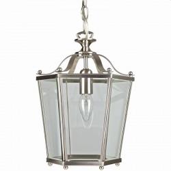 22546-005 Satin Nickel 1 Light Lantern Pendant 22546-005 Satin Nickel 1 Light Lantern Pendant