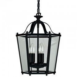 67627-005 Black 3 Light Lantern Pendant