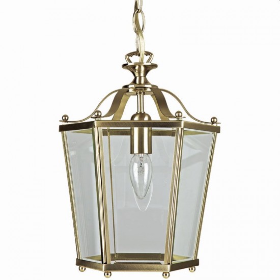 7783-005 Antique Brass 1 Light Lantern Pendant