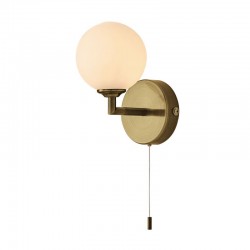 8058-005 Antique Brass Wall Lamp with Glass Globe 8058-005 Antique Brass Wall Lamp with Glass Globe