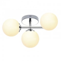 8202-005 Chrome 3 Light Semi-Flush with Glass Globes 8202-005 Chrome 3 Light Semi-Flush with Glass Globes