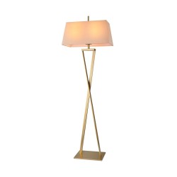 79871-005 Painted Gold Floor Lamp with Off-White Shade