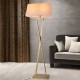79871-005 Painted Gold Floor Lamp with Off-White Shade