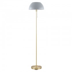 75700-005 Brass Floor Lamp with Grey Shade 75700-005 Brass Floor Lamp with Grey Shade