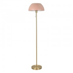 75697-005 Brass Floor Lamp with Pink Shade