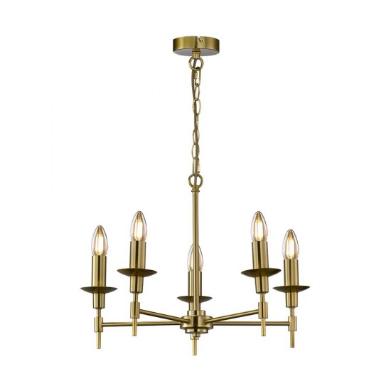 79806-005 Matt Brass 5 Light Centre Fitting