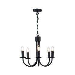 79803-005 Matt Black 5 Light Centre Fitting