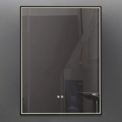 71861-005 LED Bathroom Black Mirror - Defogging Function 80x60cm 71861-005 LED Bathroom Black Mirror - Defogging Function 80x60cm