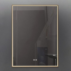 71865-005 LED Bathroom Gold Mirror - Defogging Function 80x60cm 71865-005 LED Bathroom Gold Mirror - Defogging Function 80x60cm