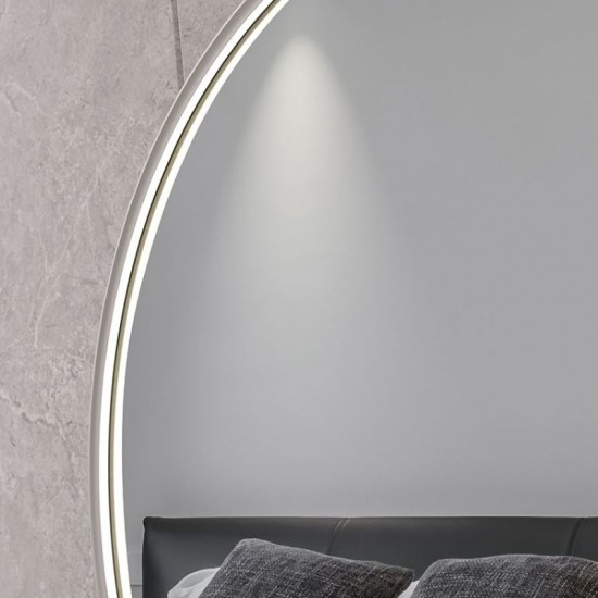 7950-005 LED Bathroom Circular Silver Mirror - Defogging Function 60 cm