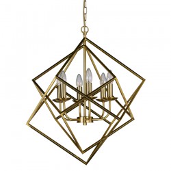 60592-005 Matt Brass 6 Light Pendant