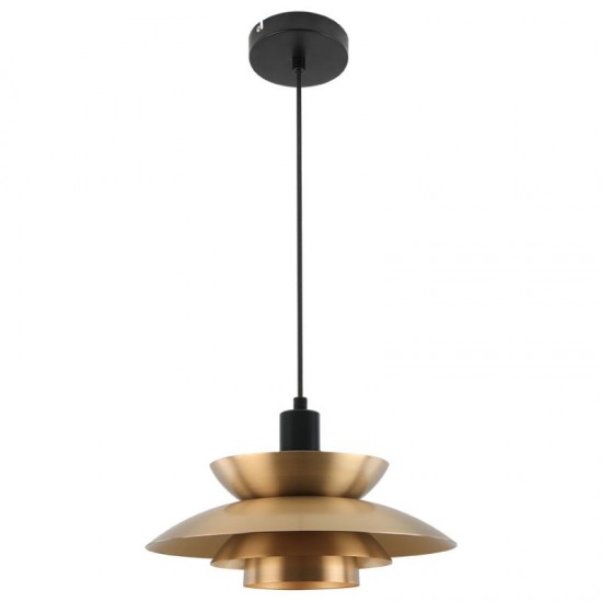 75629-005 Black & Brass Pendant Ø 30 cm