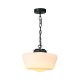 79824-005 Matt Black Pendant with White Glass IP44
