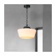 79824-005 Matt Black Pendant with White Glass IP44