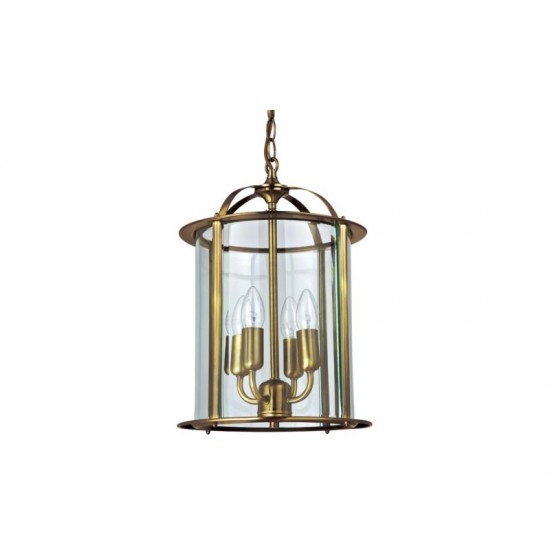109073-005 Antique Brass 4 Light Lantern Pendant
