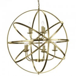 60591-005 Antique Brass 8 Light Spherical Pendant