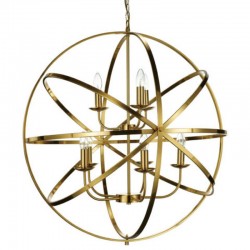 60589-005 Matt Brass 8 Light Spherical Pendant