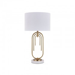 67646-005 Matt Brass Table Lamp with White Shade 67646-005 Matt Brass Table Lamp with White Shade