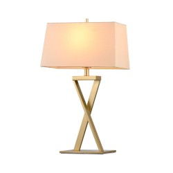 79872-005 Painted Gold Table Lamp with Off-White Shade