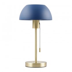 71761-005 Brass Desk Lamp with Blue Shade 71761-005 Brass Desk Lamp with Blue Shade