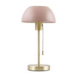71763-005 Brass Desk Lamp with Pink Shade