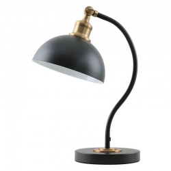 75702-005 Black & Satin Brass Desk Lamp