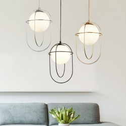 61991-006 Chrome Pendant with White Glass 61991-006 Chrome Pendant with White Glass