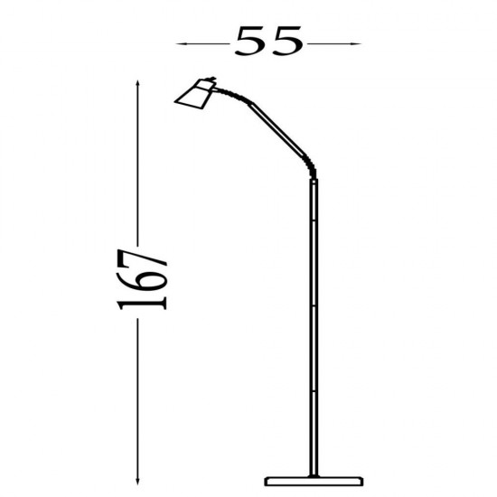 54887-006 Satin Silver Floor Lamp