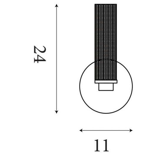 79003-006 Satin Brass LED Wall Lamp with Decorative Diffuser