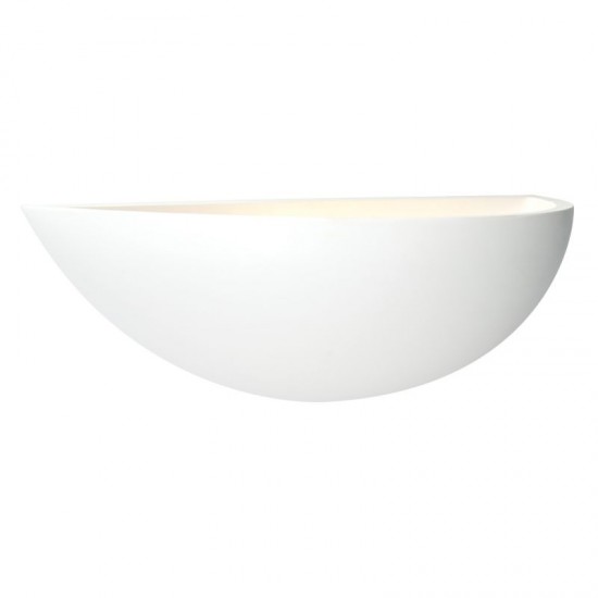 21657-001 White Plaster Uplighter Wall Lamp