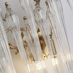 75463-006 Gold 2 Light Wall Lamp with Clear Glass