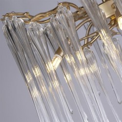 75461-006 Gold 5 Light Centre Fitting with Clear Glass