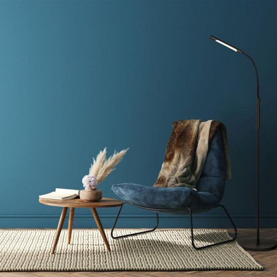 75381-006 Rechargeable Black LED Floor Lamp