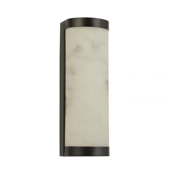75434-006 Black LED Wall Lamp with Marbleised Resin IP44