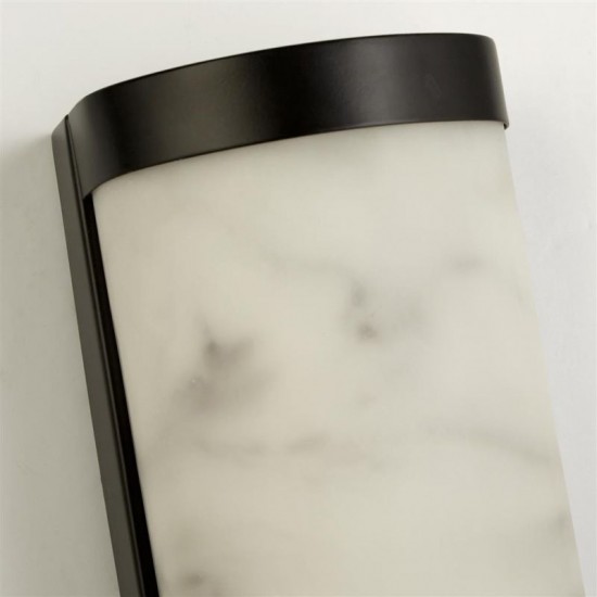 75434-006 Black LED Wall Lamp with Marbleised Resin IP44