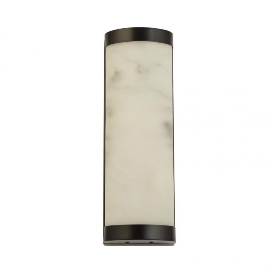 75433-006 Black LED Wall Lamp with Marbleised Resin IP44
