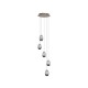 79012-006 Latte 5 Light LED Cluster Pendant with Champagne Glass