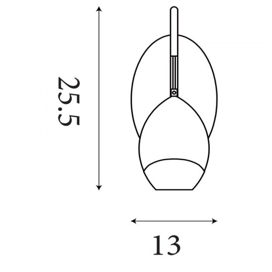 79013-006 Latte LED Wall Lamp with Champagne Glass