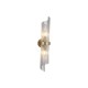 79017-006 Brushed Gold 2 Light Wall Lamp with Clear Glass Rods