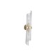 79017-006 Brushed Gold 2 Light Wall Lamp with Clear Glass Rods
