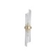 79017-006 Brushed Gold 2 Light Wall Lamp with Clear Glass Rods
