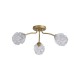 78921-006 Gold 3 Light Semi Flush with Decorative Glass